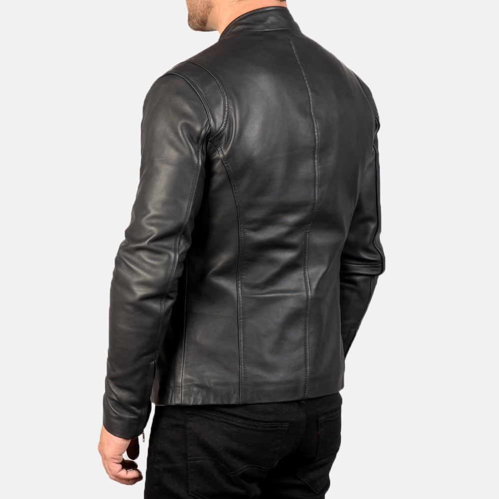 Men's Premium Ionic Black Sheepskin Leather Jacket